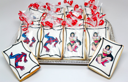 Wonder Woman Spiderman Logo Cookies